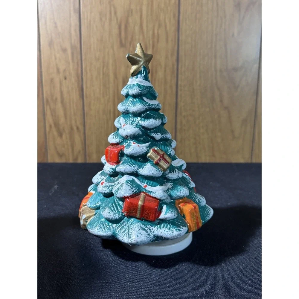 Vintage Brimnes Ceramic Wind Christmas Tree Teddy Bear  Jingle Bells Music‎
